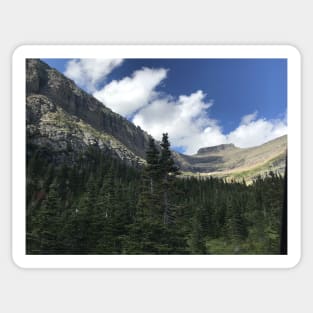 Moutain and Pine Trees Sticker